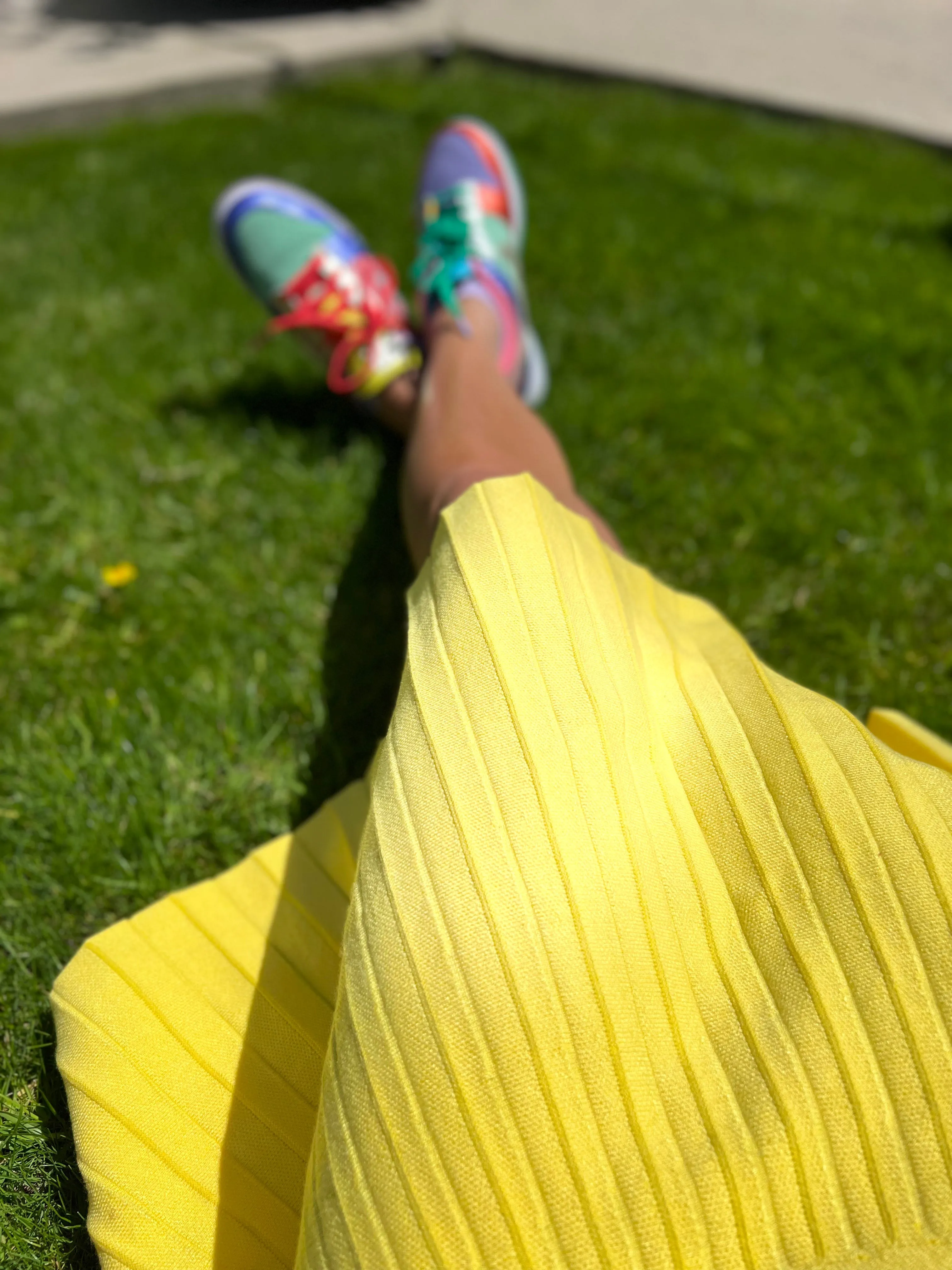 MM PURPLE LABEL - CANARY YELLOW PLEATED (PLUS SIZE) From Mia Mod