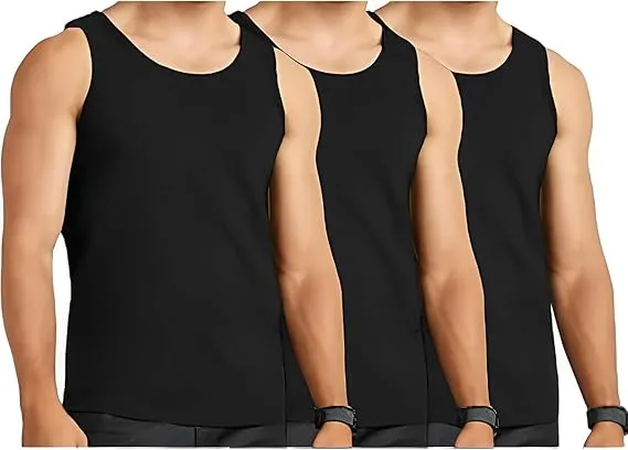 Molten Creek® 6X Pack Mens Vests Classic Sports 100% Cotton Tank Tops Summer Training Gym Sports Sleeveless Casual Undershirts S-2XL