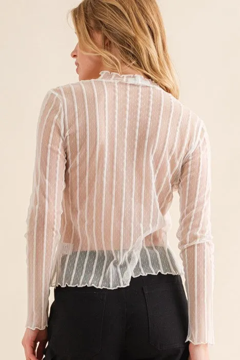 Moving On Sheer Top
