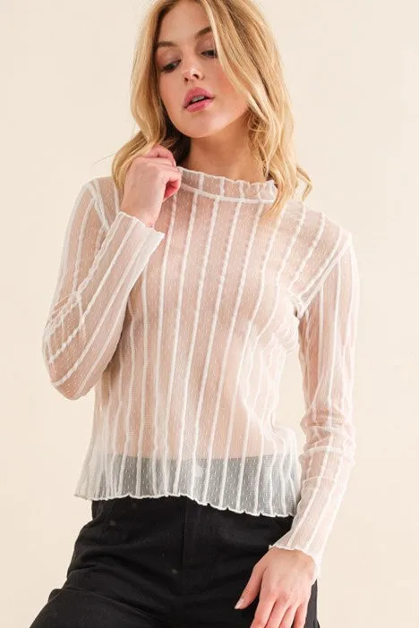 Moving On Sheer Top