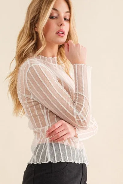 Moving On Sheer Top