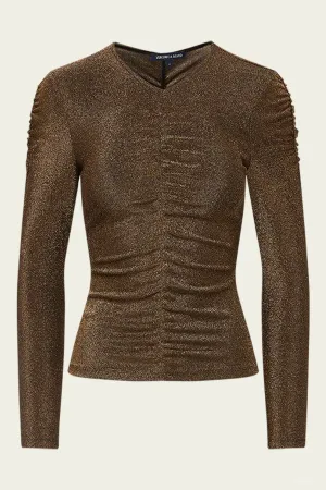 Neeta Top in Antique Gold Lurex