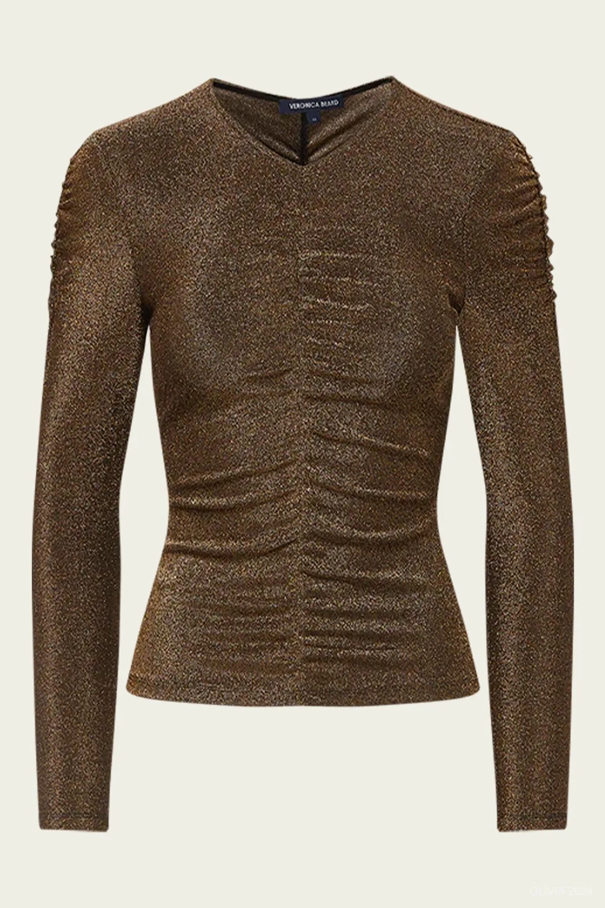 Neeta Top in Antique Gold Lurex