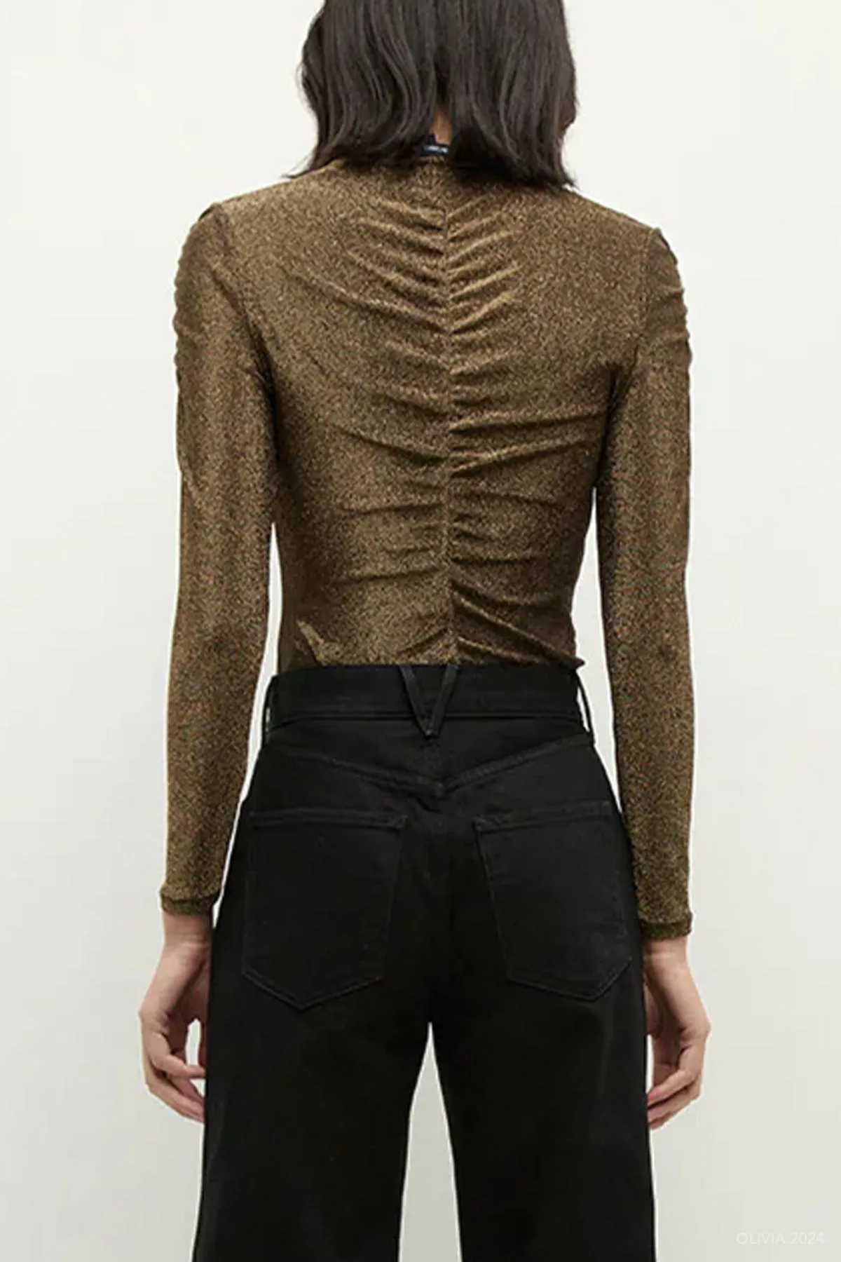 Neeta Top in Antique Gold Lurex
