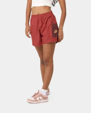 Nike Women's Nike Sportswear Woven Leopard High-Waisted Shorts Cedar/Metallic