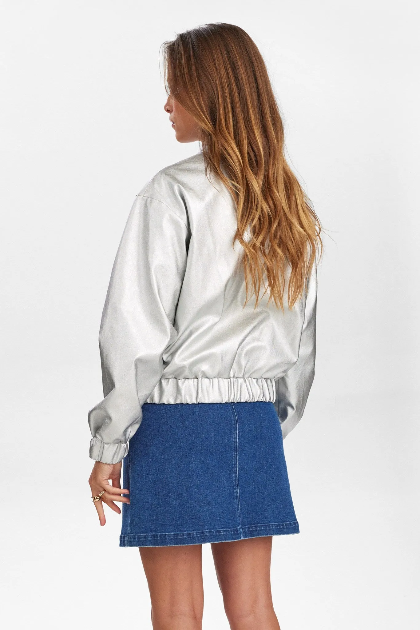 NUELLANORA METALLIC JACKET - Silver