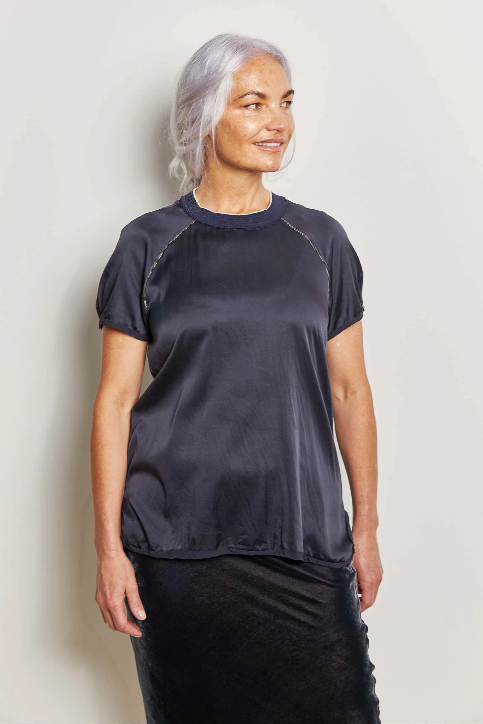 nusun silk raglan tee
