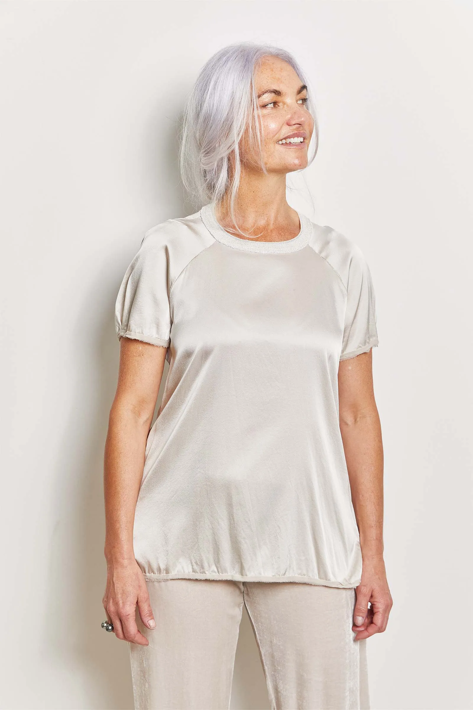 nusun silk raglan tee