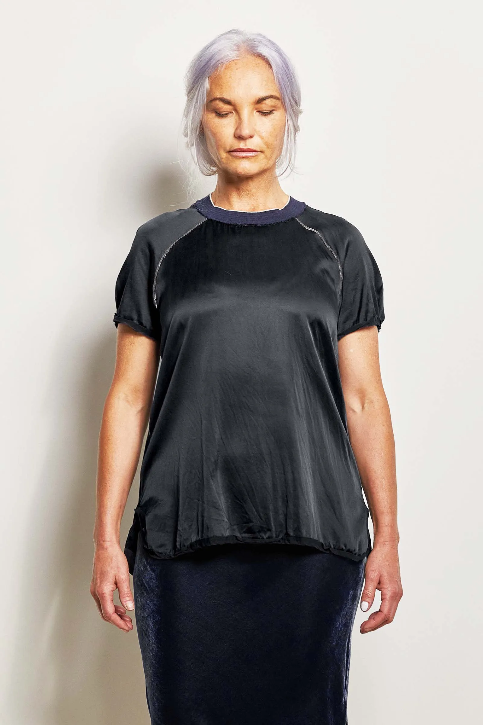 nusun silk raglan tee