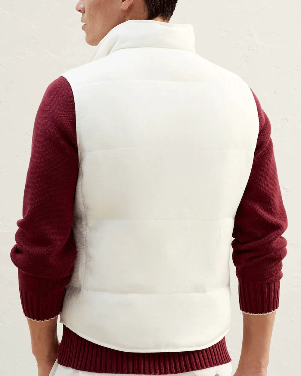 Off White Padded Chevron Vest