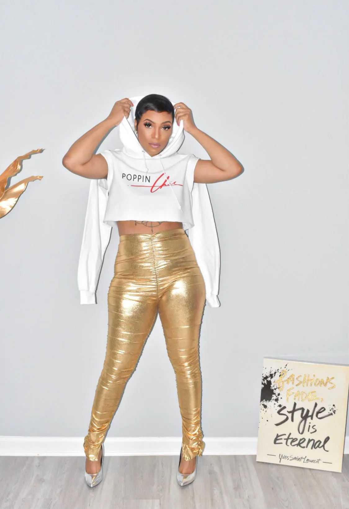 Original POPPIN Sleeve Open Armed Hoodie