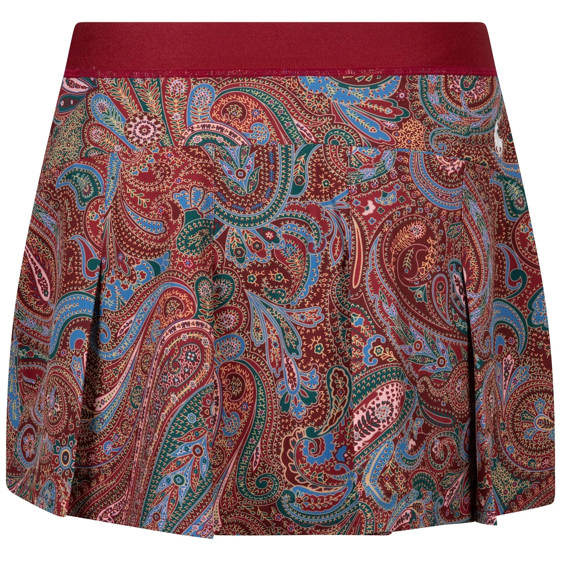 Paisley Pleated Four-Way-Stretch Skort Ancient Madder Paisley
