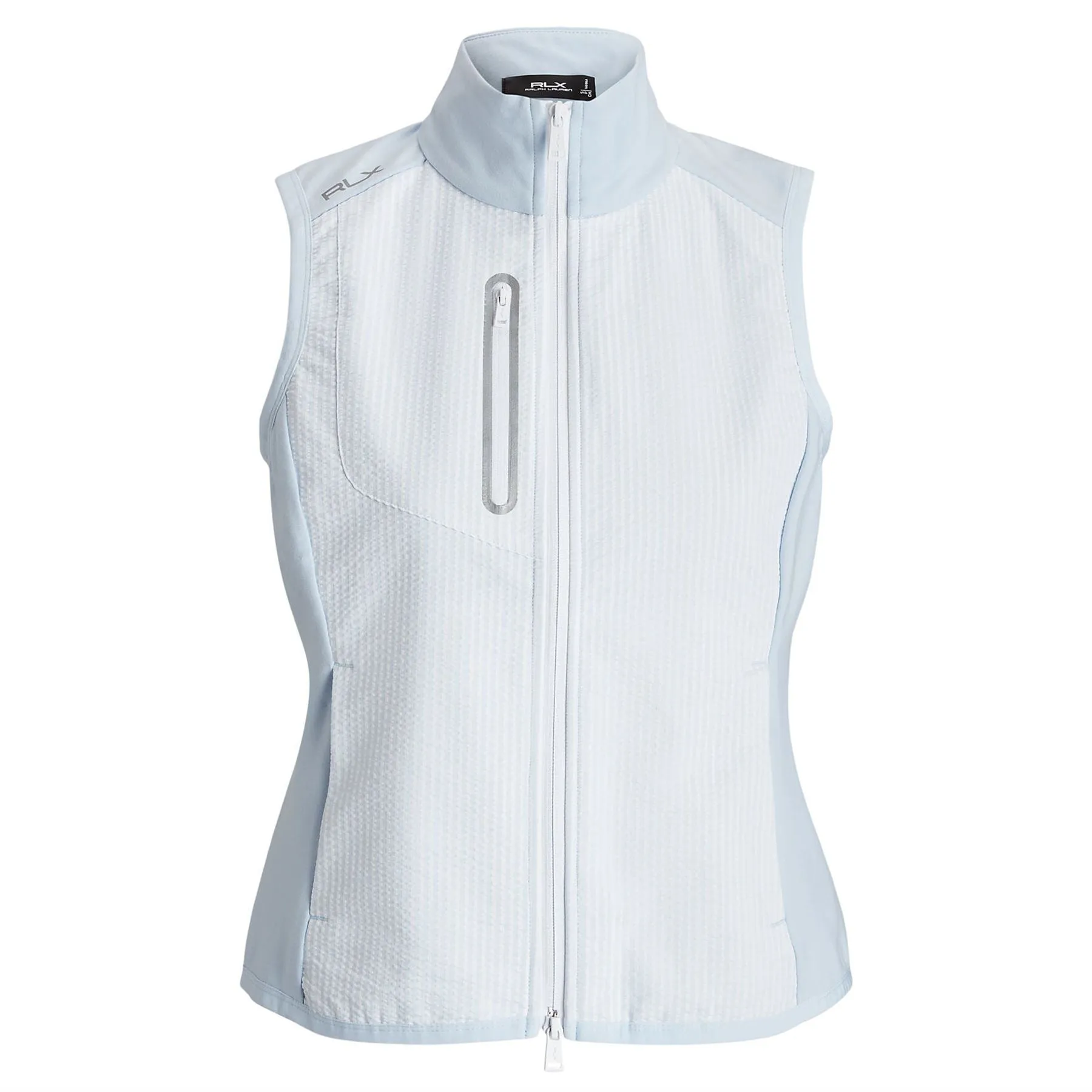 Performance Full Zip Sleeveless Vest Oxford Blue/Ceramic White