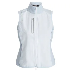 Performance Full Zip Sleeveless Vest Oxford Blue/Ceramic White