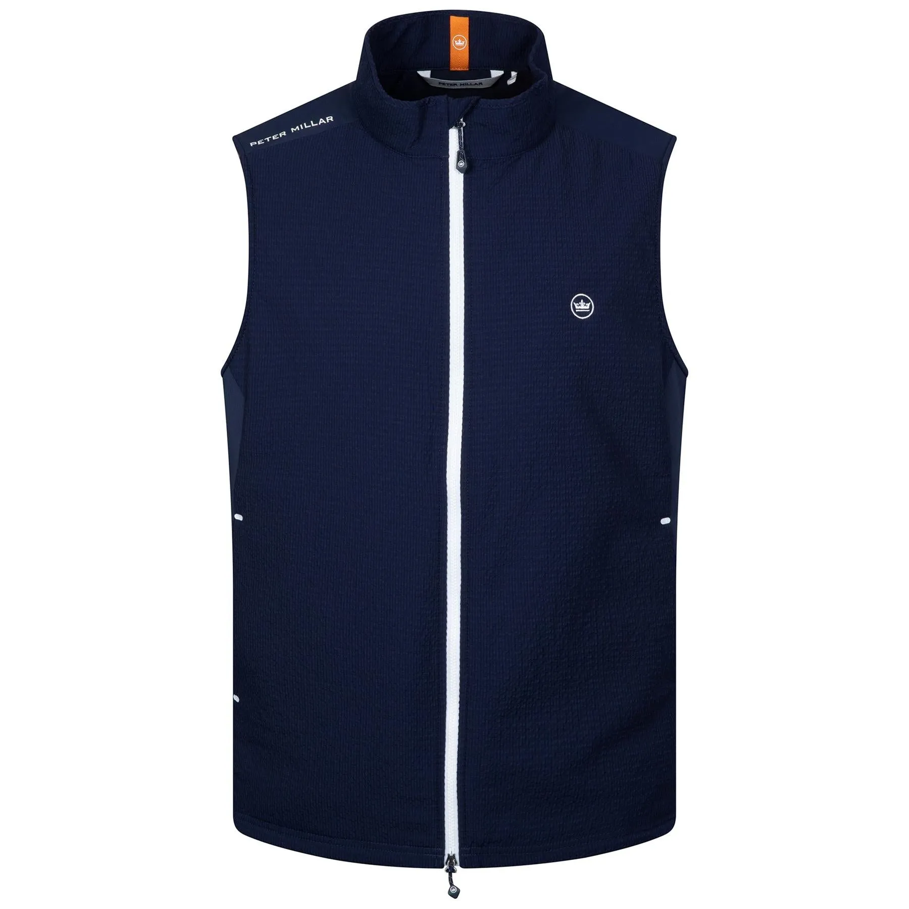 Performance Seersucker Hyb Vest Navy