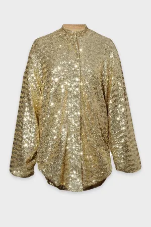 Piallettes Long Shirt in Gold