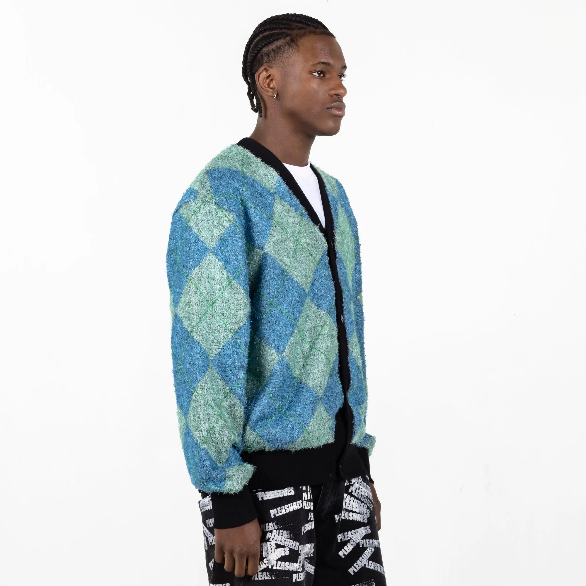 Pleasures Men Rev Cardigan Aqua