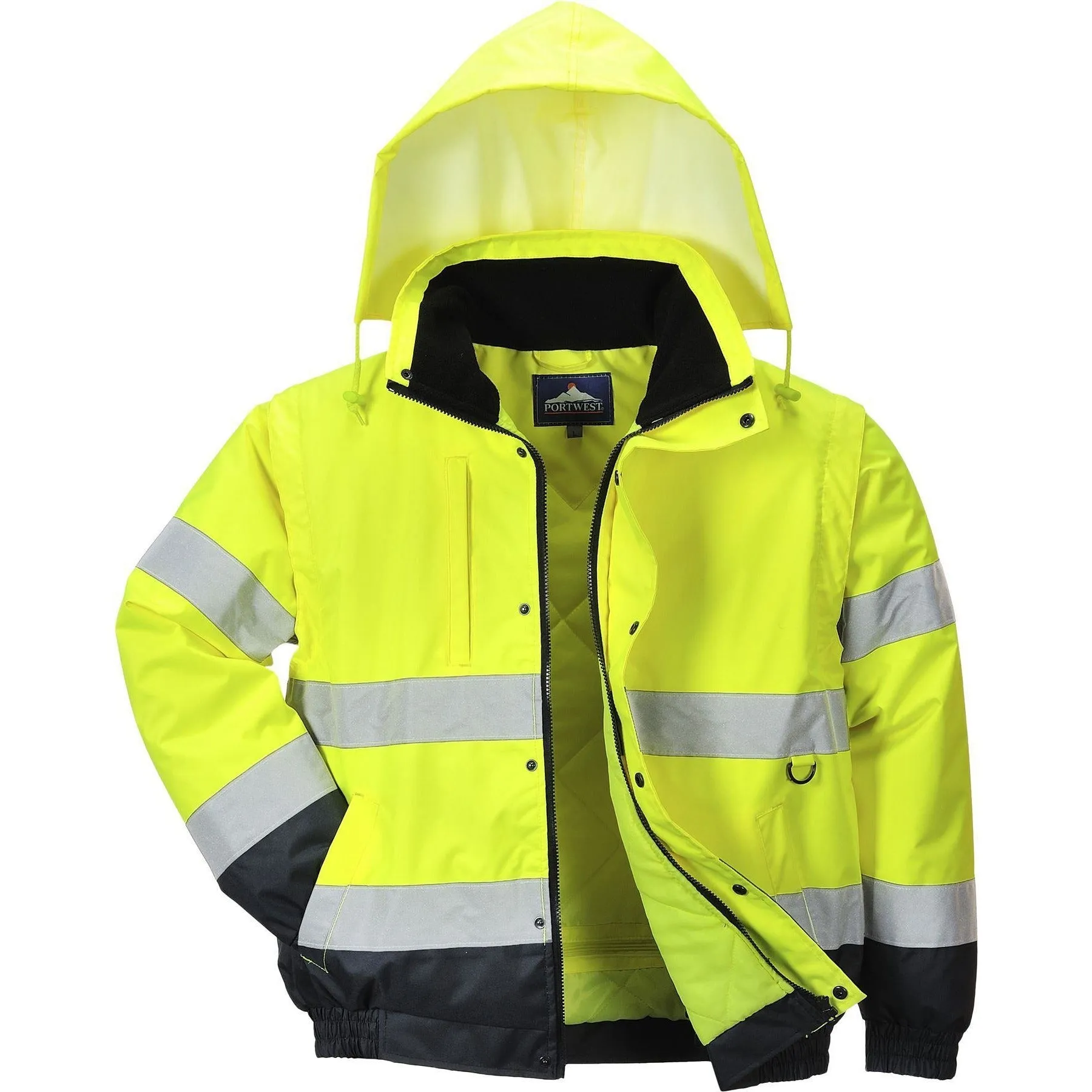 Portwest Hi-Vis 2-in-1 Contrast Bomber Jacket