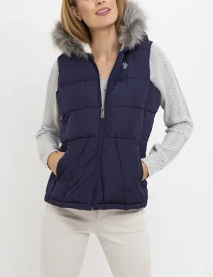 PRINCESS SEAM FUR HOOD VEST