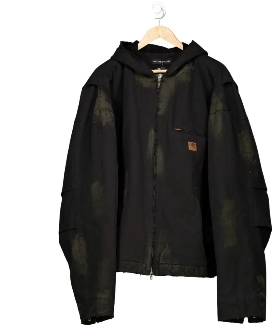 Project GR Black Hooded Worker Jacket UK L