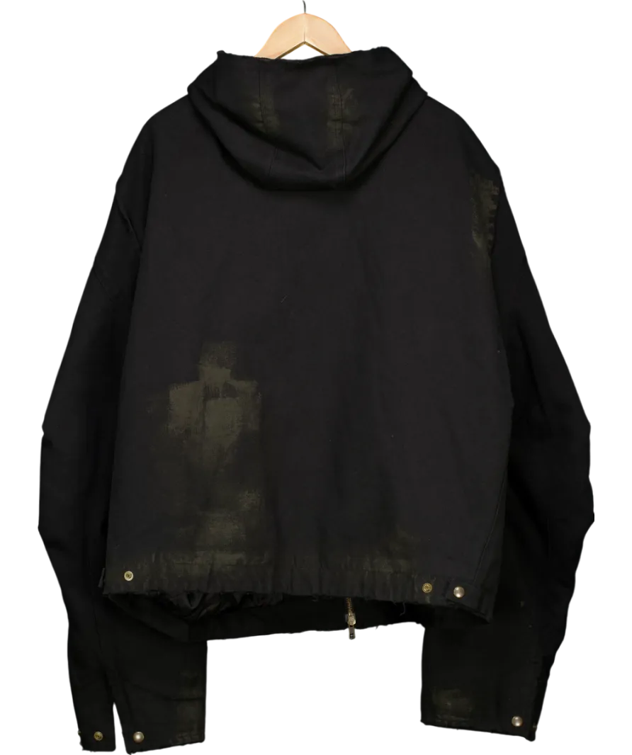Project GR Black Hooded Worker Jacket UK L