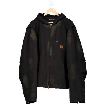 Project GR Black Hooded Worker Jacket UK L