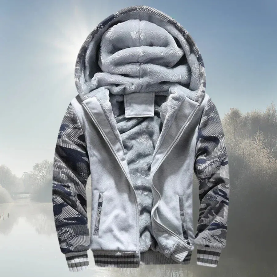 Quinn hooded zip-up fleece jacket