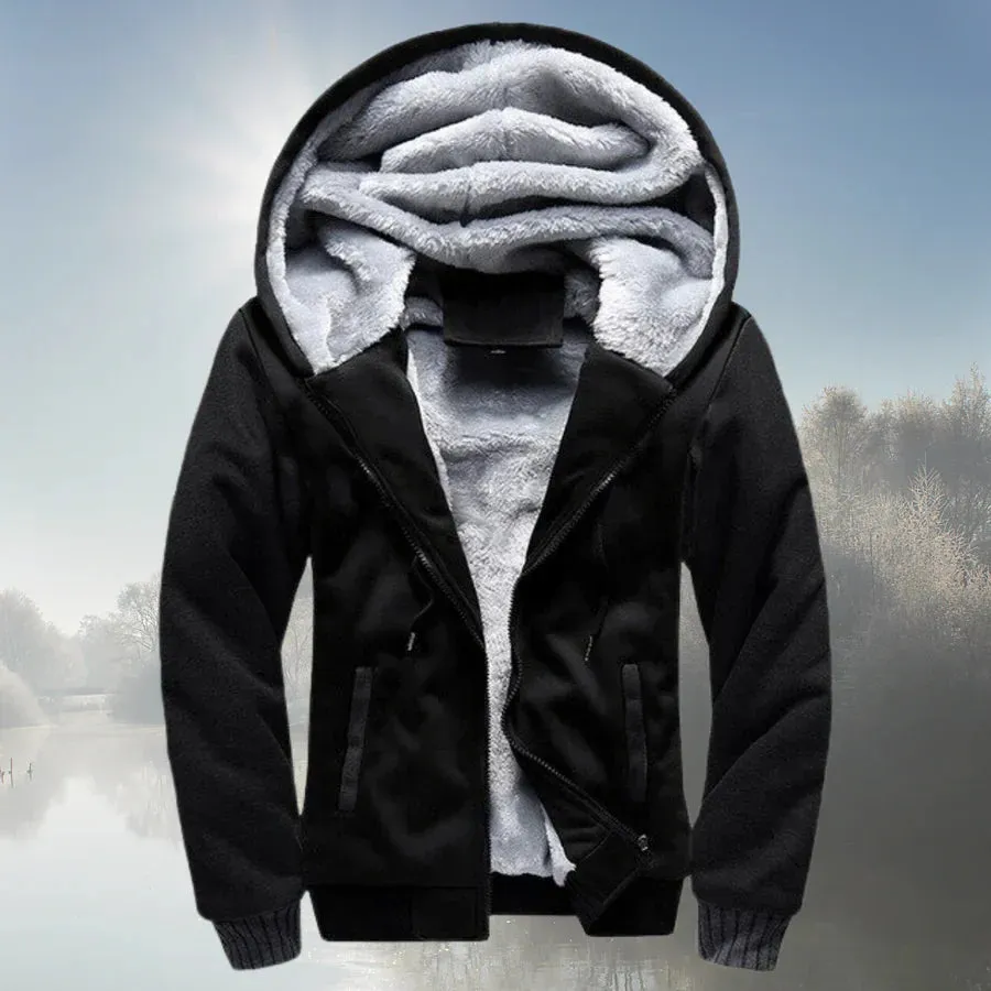 Quinn hooded zip-up fleece jacket