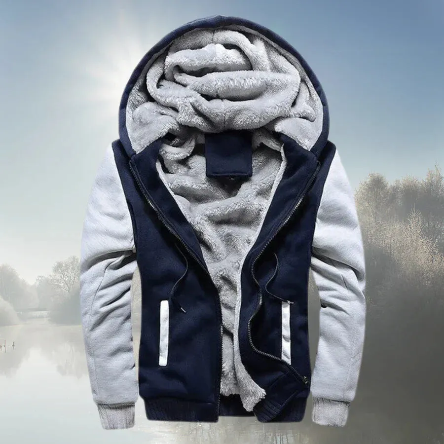 Quinn hooded zip-up fleece jacket