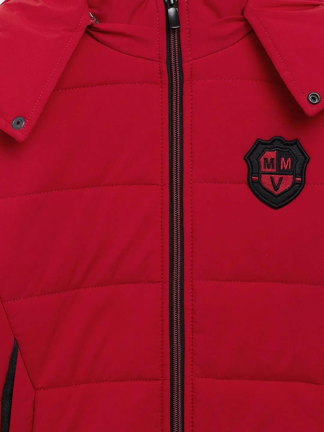 Red Detachable Hood Jacket