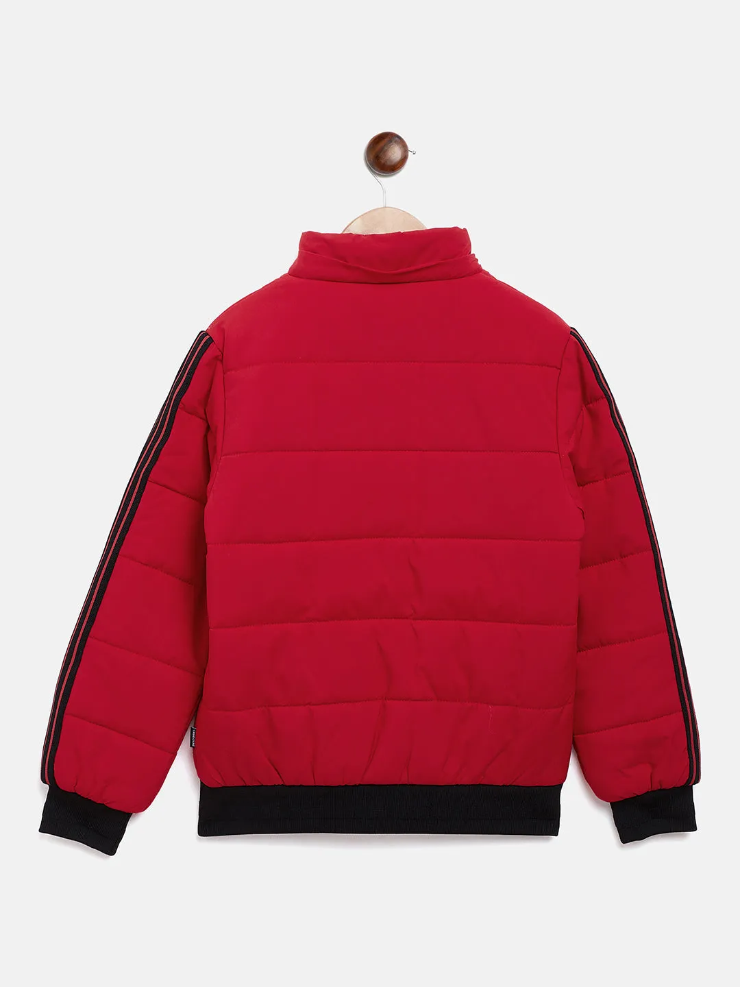 Red Detachable Hood Jacket