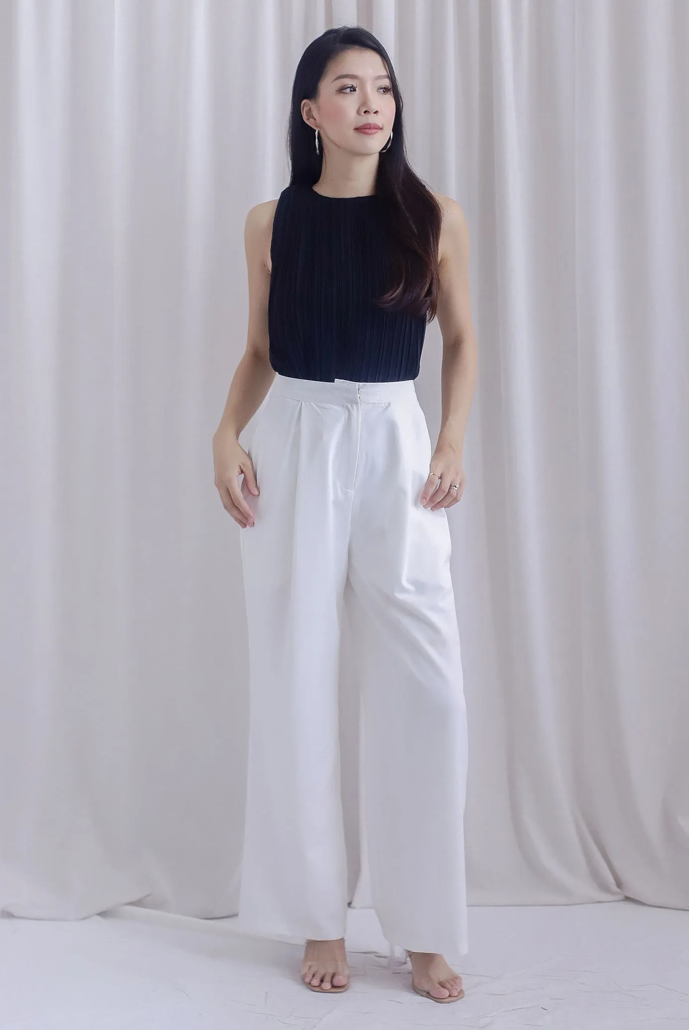 *Restocked* Gioia Pleated Cut In Top In Black