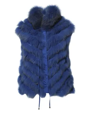Reversible Vest in Indigo