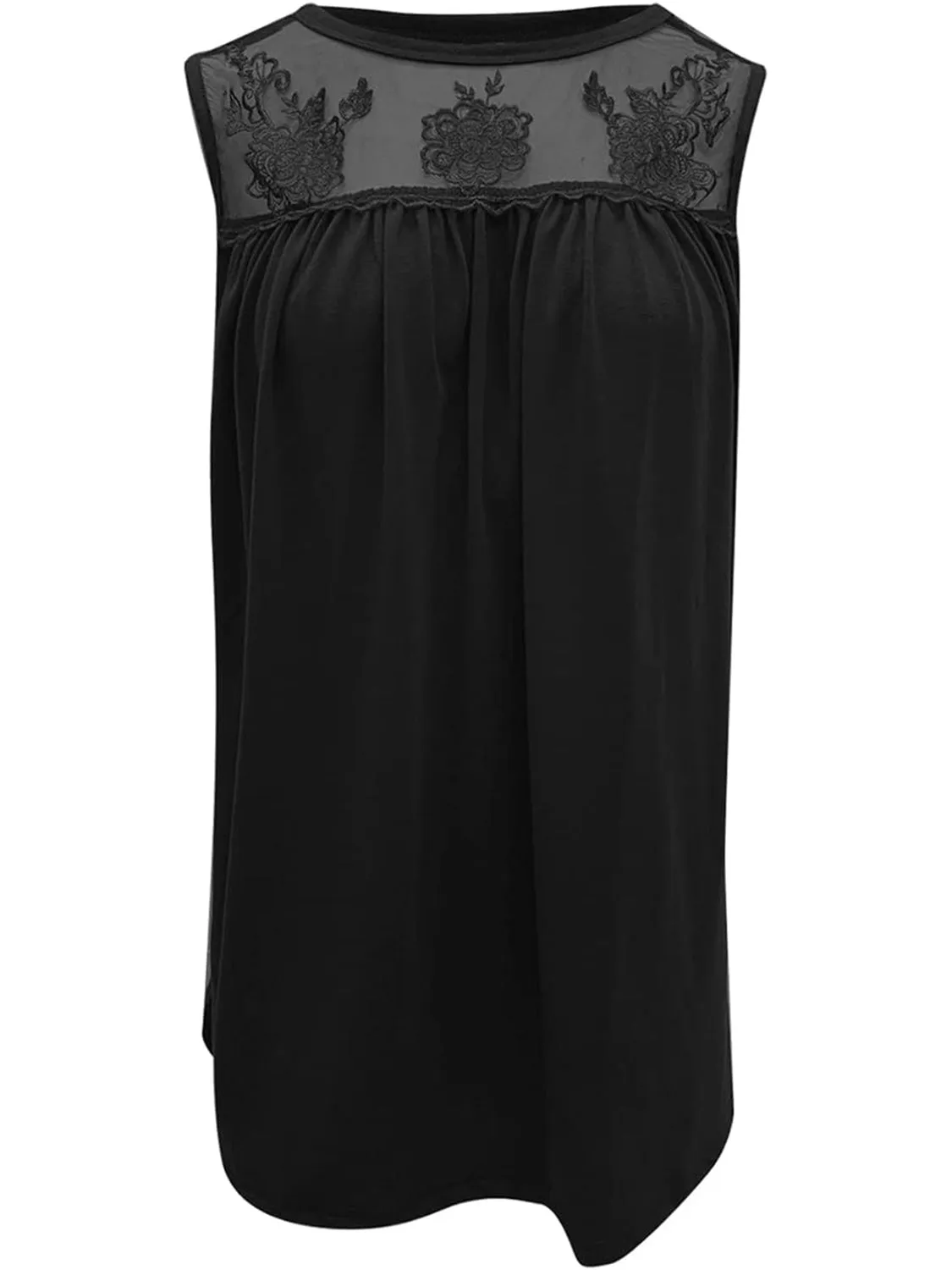 Rosa Lace Detail Round Neck Tank