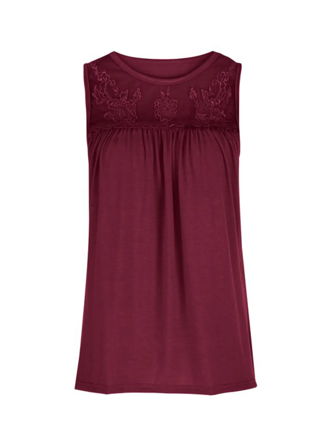 Rosa Lace Detail Round Neck Tank