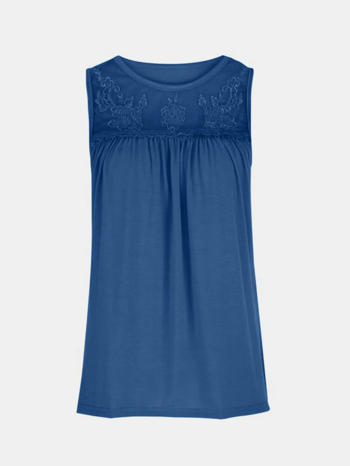 Rosa Lace Detail Round Neck Tank