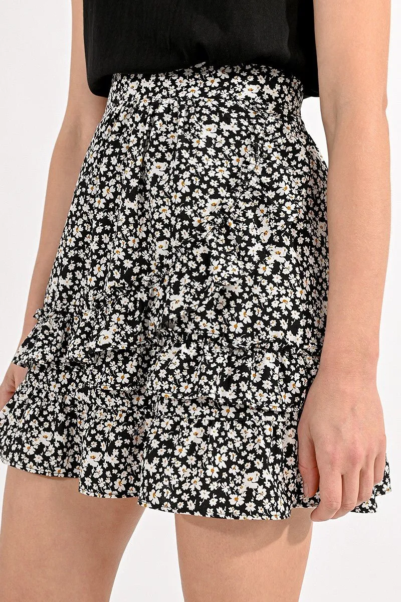 RUFFLED MINI SKIRT