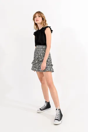 RUFFLED MINI SKIRT