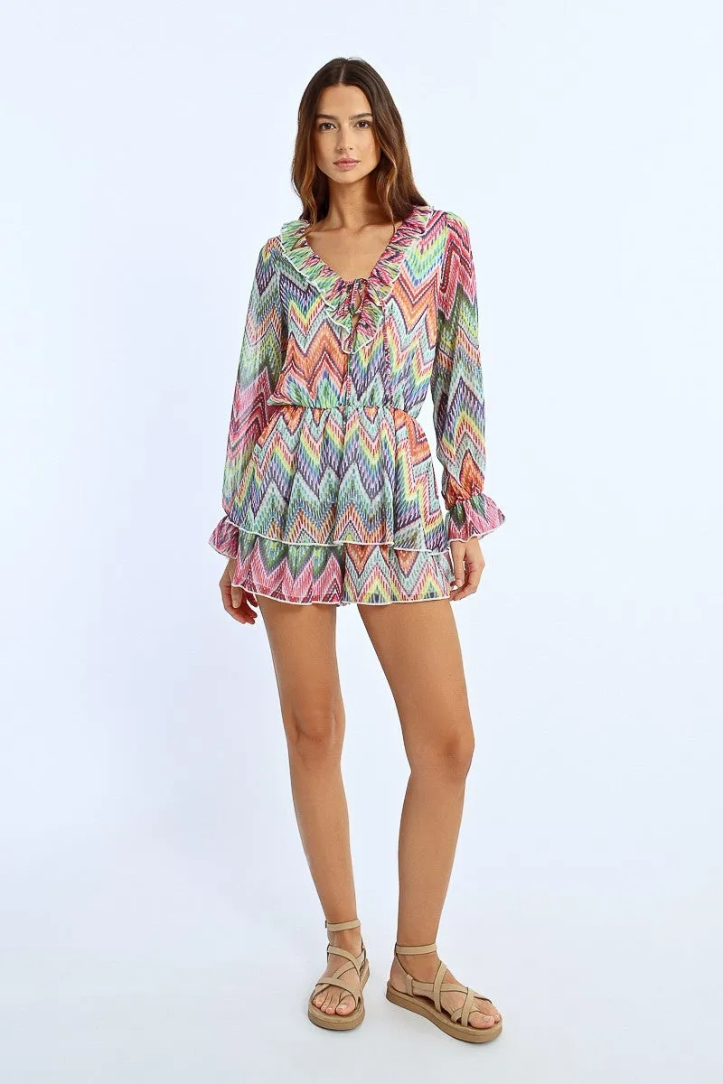 RUFFLED PLAYSUIT