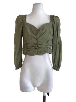 Sage Plain Crop Top TEM