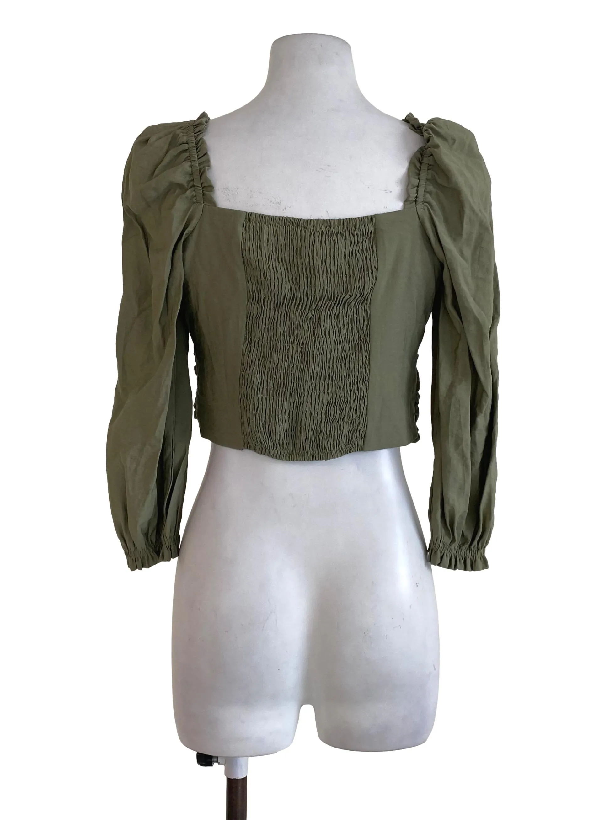 Sage Plain Crop Top TEM