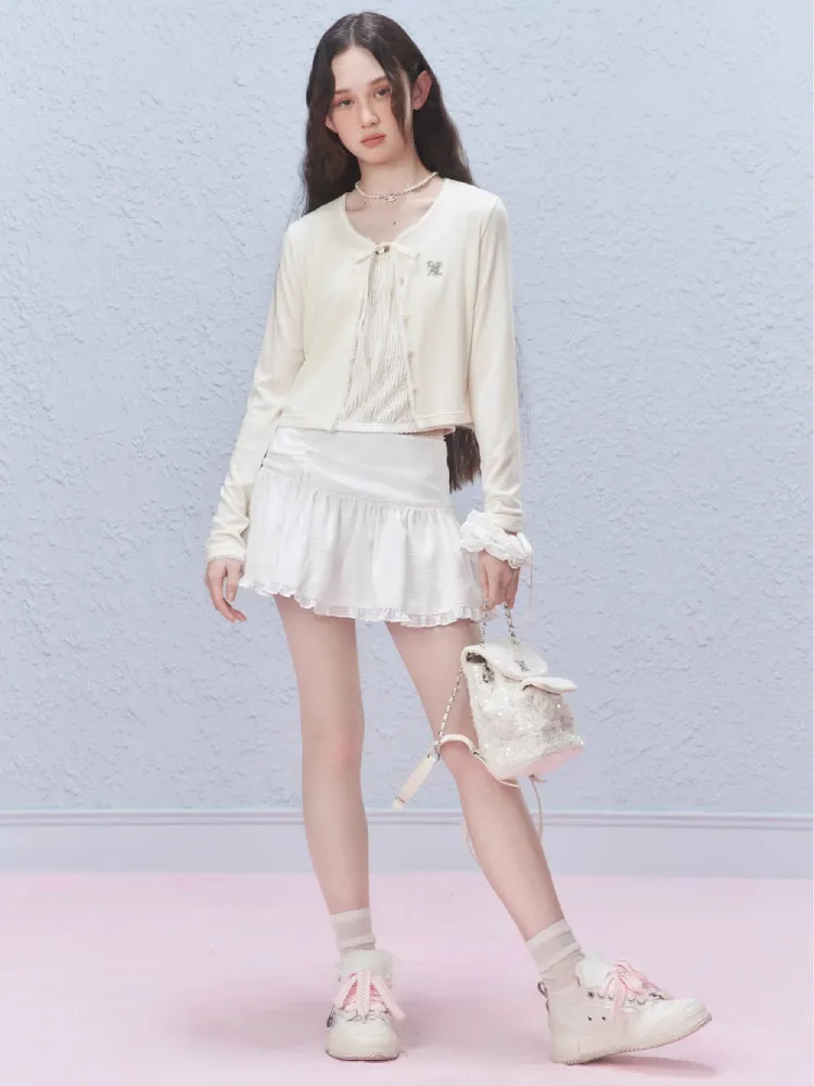 Sheer lace short cardigan【s0000007424】