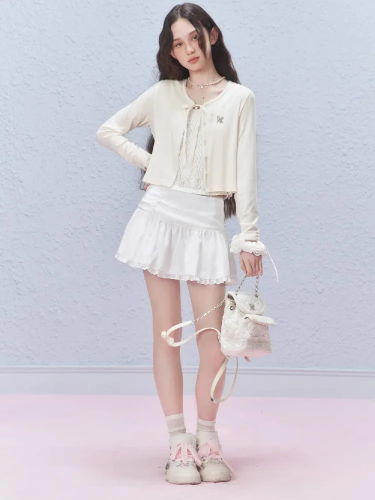 Sheer lace short cardigan【s0000007424】