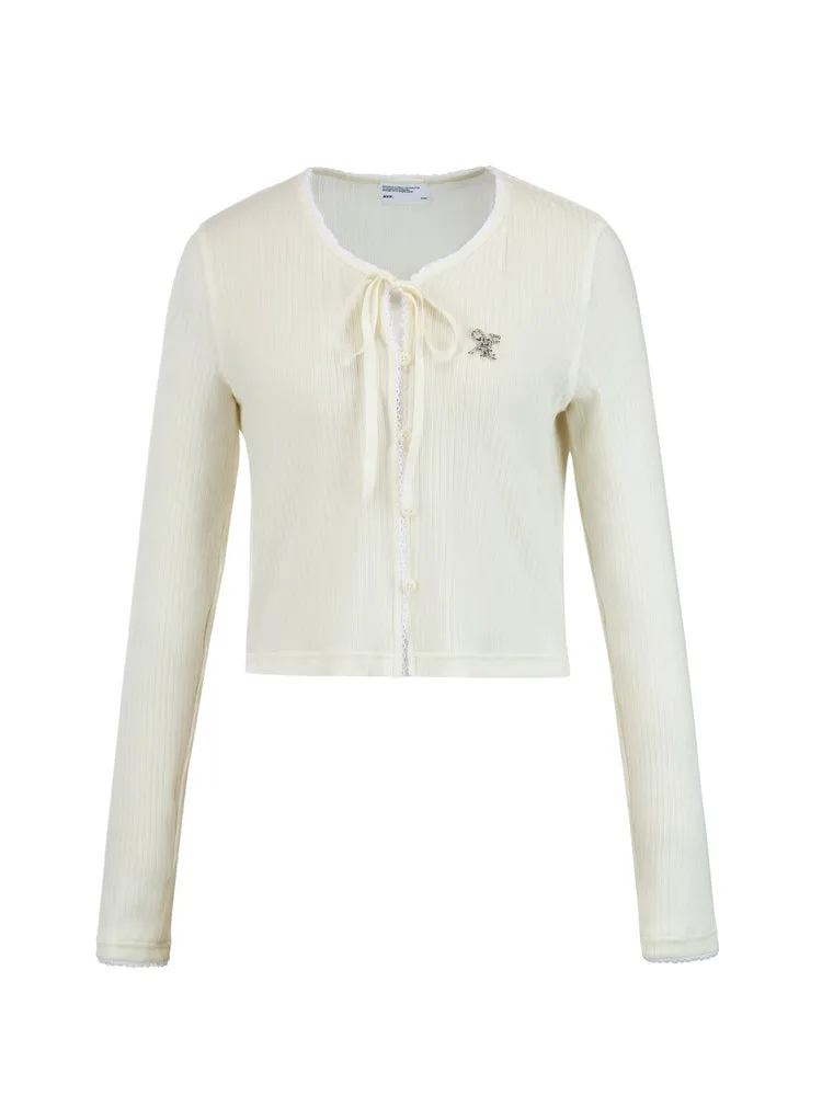 Sheer lace short cardigan【s0000007424】
