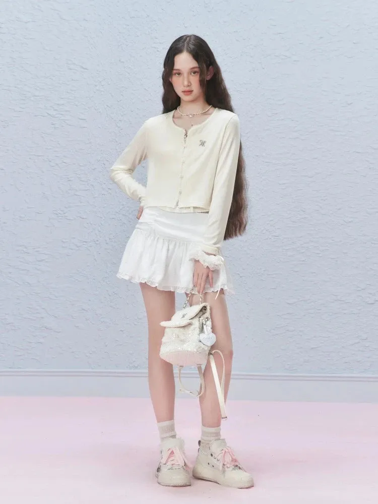 Sheer lace short cardigan【s0000007424】