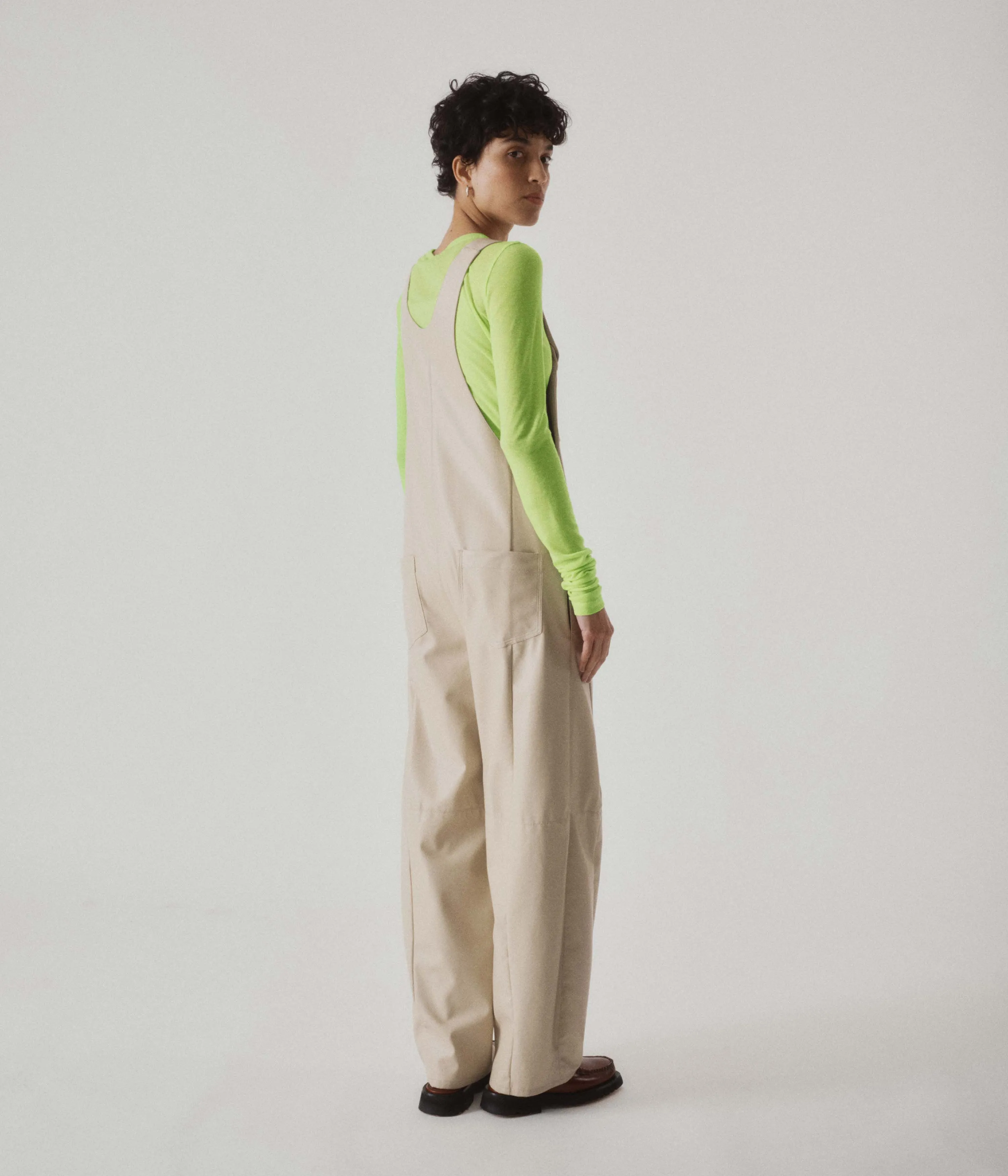 SHEER LONG TEE IN WASABI