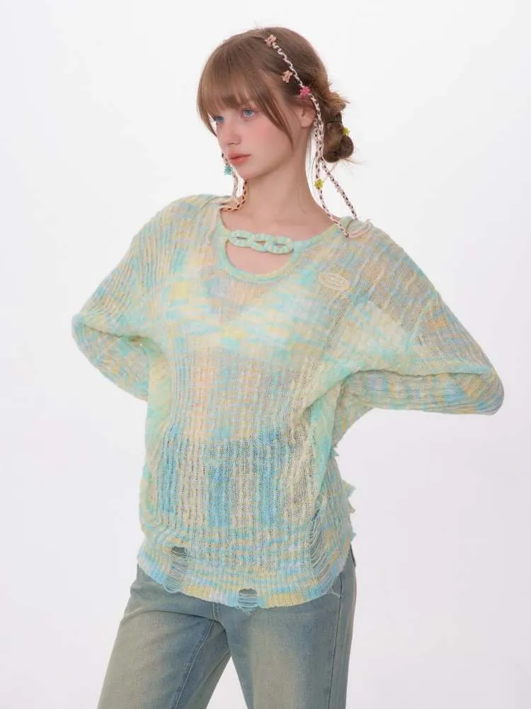 Sheer Loose Damage Knit【s0000007128】