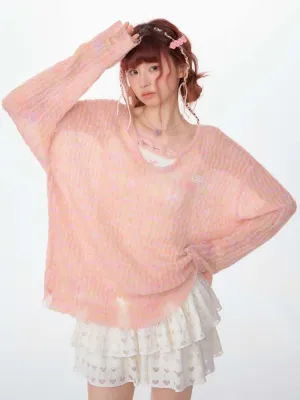Sheer Loose Damage Knit【s0000007128】