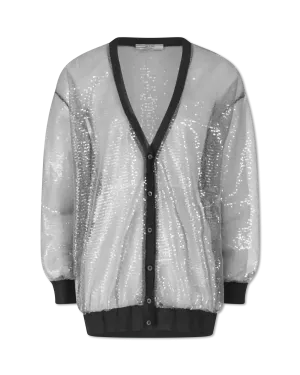 Sheer Sequined Cardigan