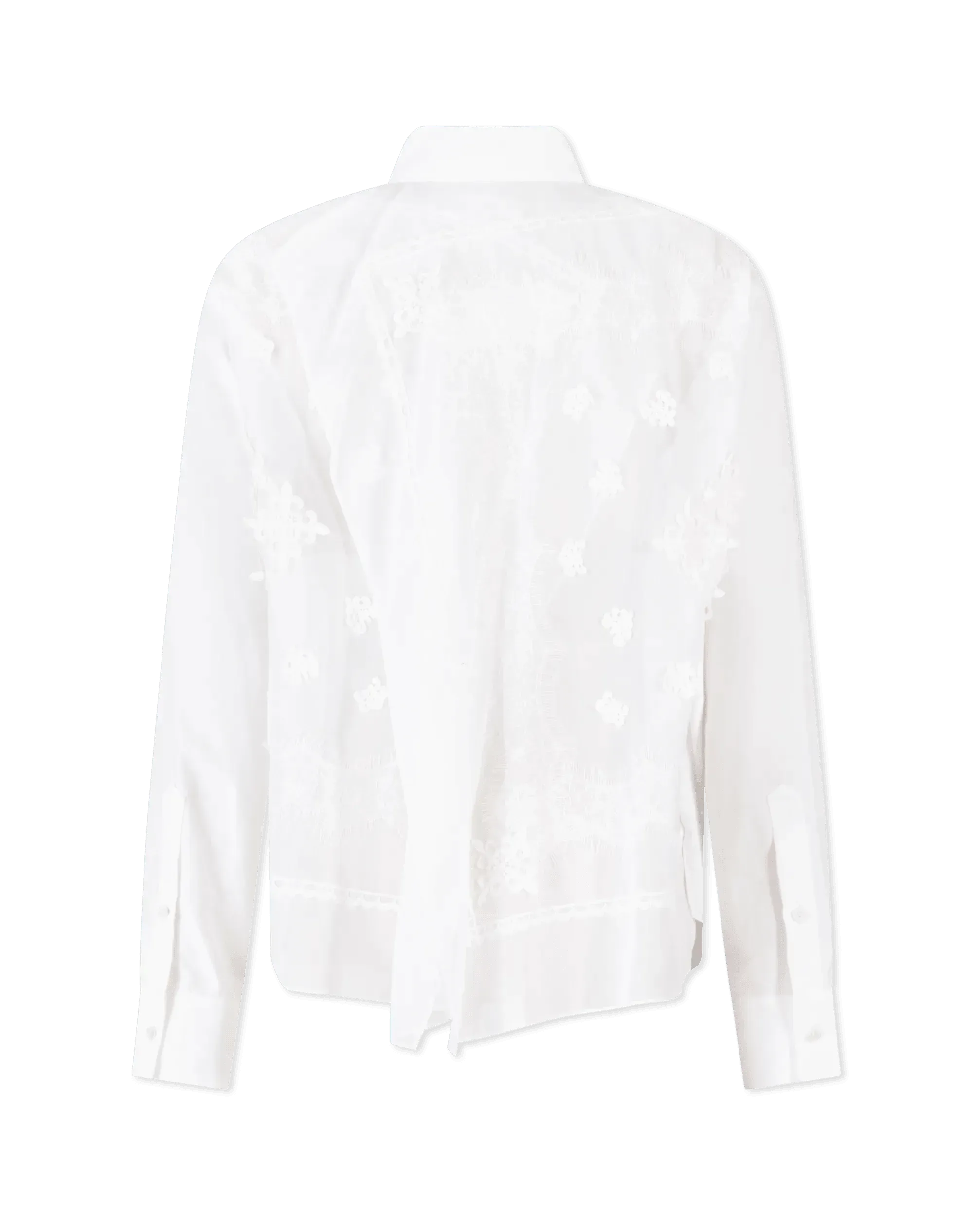 Sheer Split Back Shirt
